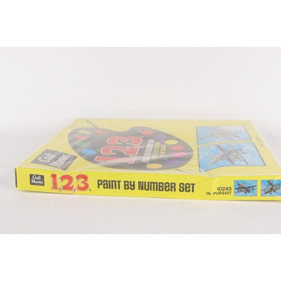 NOS Vintage 70s Craft Master Paint by Number Set In Pursuit Fighter Jets 8x10" - Picture 5 of 5